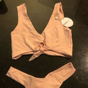 Montce light pink/nude bikini set. Kim top